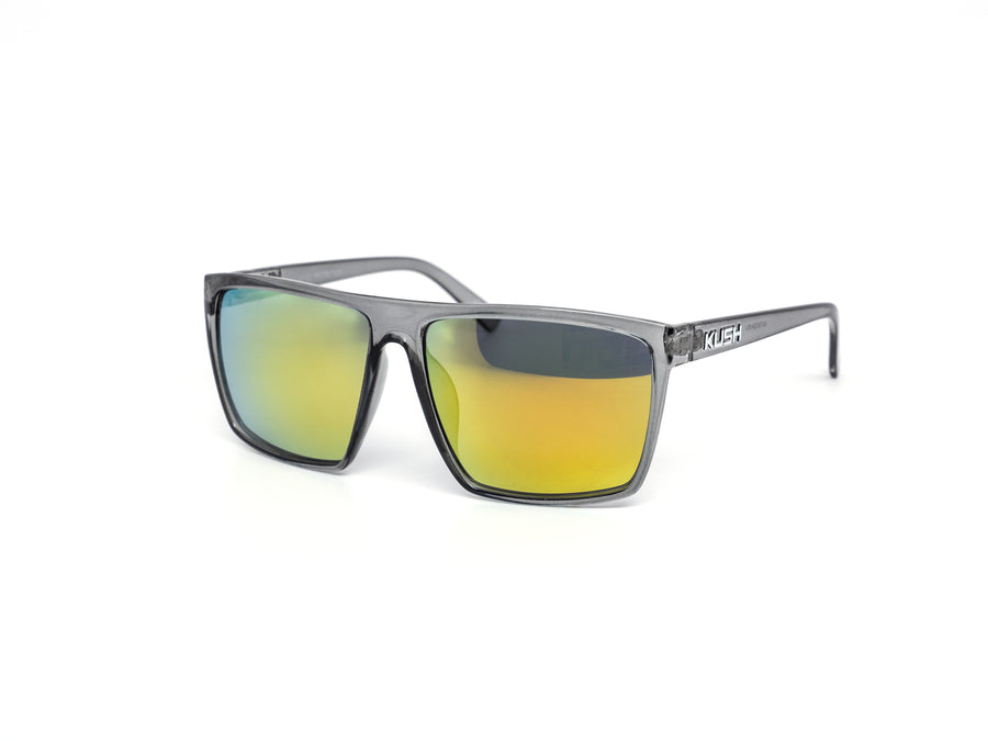 12 Pack: Kush Grey Translucent Light Frame Lifestyle Color Mirror Wholesale Sunglasses