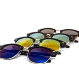 12 Pack: Classy Clubber Woody Frame Mirror Wholesale Sunglasses