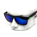 12 Pack: Matte Black Active Sports Square Mirror Wholesale Sunglasses