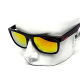 12 Pack: Matte Black Active Sports Square Mirror Wholesale Sunglasses