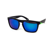 12 Pack: Matte Black Active Sports Square Mirror Wholesale Sunglasses