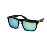 12 Pack: Matte Black Active Sports Square Mirror Wholesale Sunglasses