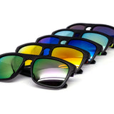 12 Pack: Matte Black Active Sports Square Mirror Wholesale Sunglasses