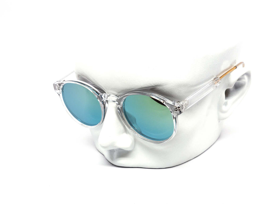 12 Pack: Chic Crystal-clear Circle Acetate Wholesale Sunglasses