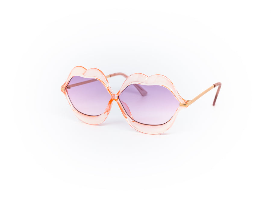 12 Pack: Liquid Lips Kiss Retro Crystal Color Gradient Wholesale Sunglasses