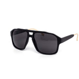 12 Pack: Retro Big Boss Aviator Gold Ear Ring Wholesale Sunglasses