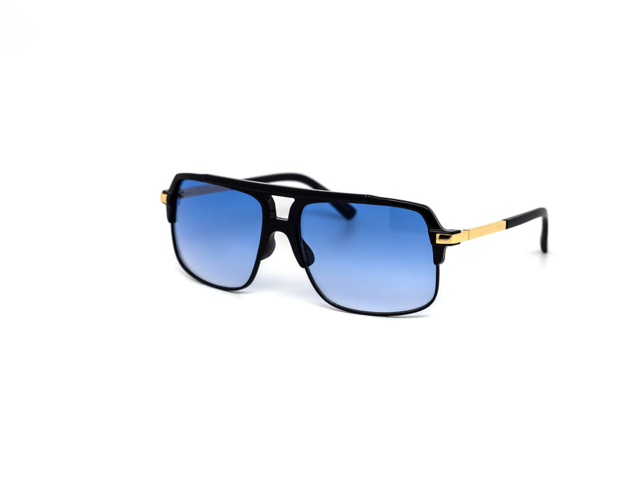 12 Pack: Retro Oversized Rectangular Aviator Gradient Wholesale Sunglasses