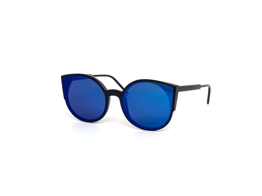 12 Pack: Circle Cateye Edgeless Color Mirror Wholesale Sunglasses