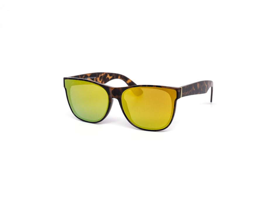 12 Pack: Minimalist Gold Accent Color Mirror Wholesale Sunglasses