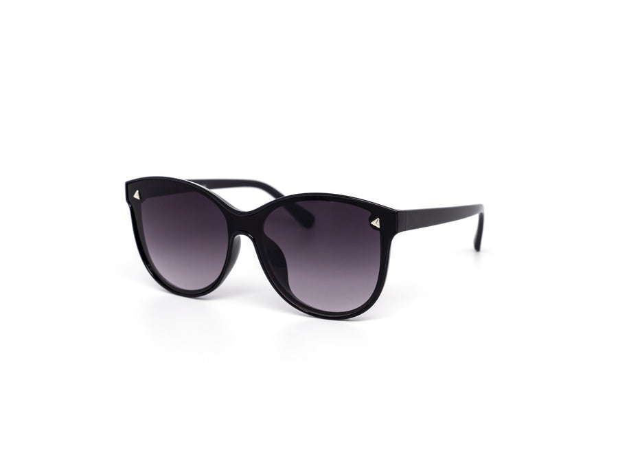 12 Pack: Round Oversized Triangle Accent Gradient Wholesale Sunglasses