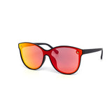 12 Pack: Round Oversized Triangle Accent Mirror Wholesale Sunglasses