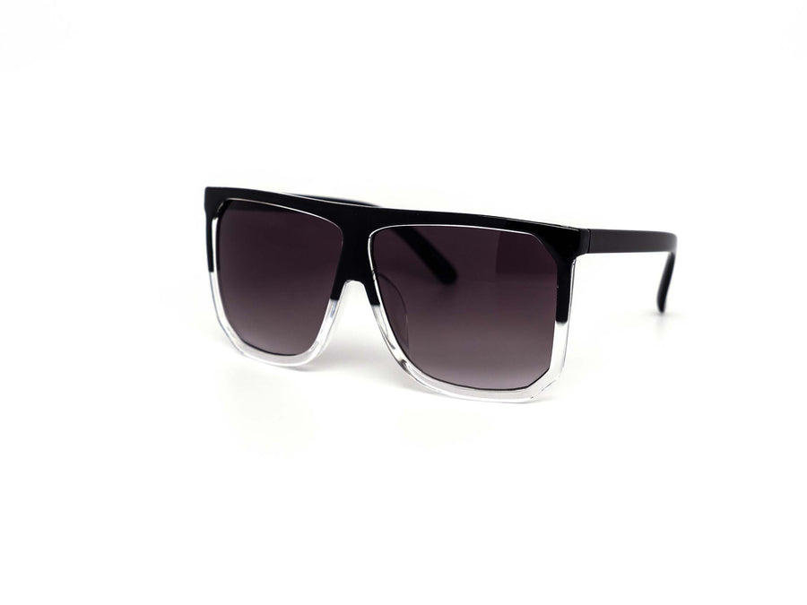 12 Pack: Oversized Modern Square Flat-top Gradient Two-tone Wholesale Sunglasses