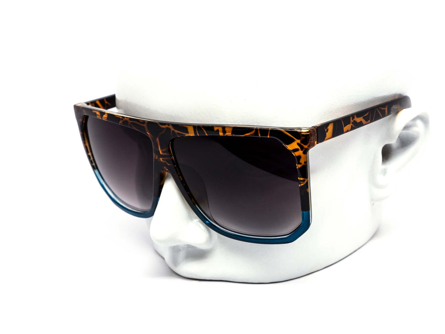 12 Pack: Oversized Modern Square Flat-top Gradient Two-tone Wholesale Sunglasses