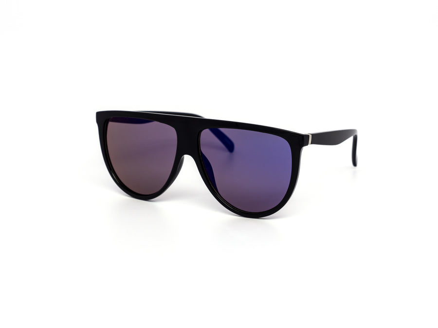 12 Pack: Classy Oversized Mirror Flat-top Wholesale Sunglasses