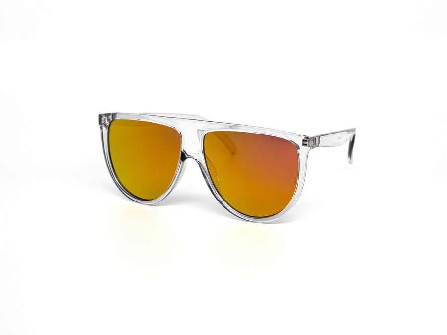 12 Pack: Classy Oversized Mirror Flat-top Wholesale Sunglasses