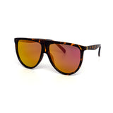 12 Pack: Classy Oversized Mirror Flat-top Wholesale Sunglasses