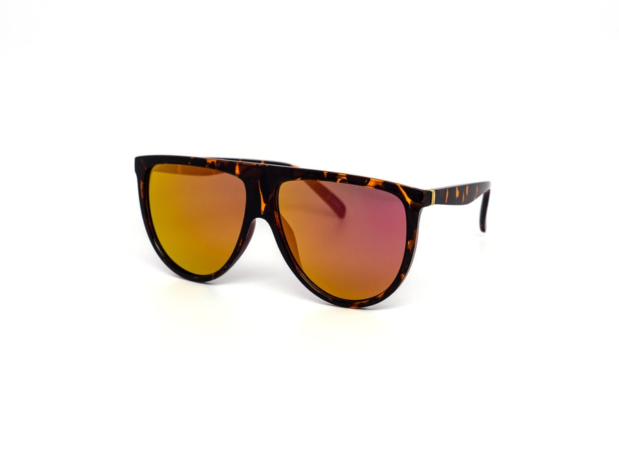 12 Pack: Classy Oversized Mirror Flat-top Wholesale Sunglasses