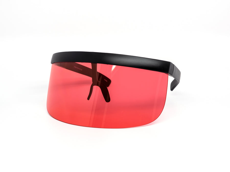 12 Pack: Visor Style Face Shield Color Wholesale Sunglasses