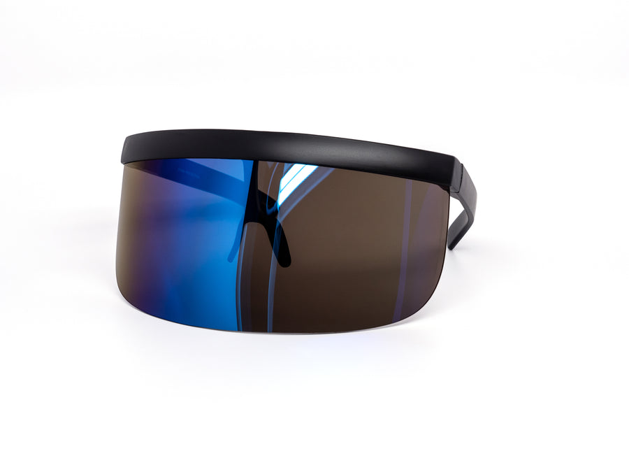 12 Pack: Visor Style Face Shield Mirror Wholesale Sunglasses