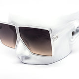 12 Pack: Oversized Minimal Square Duotone Aviator Wholesale Sunglasses