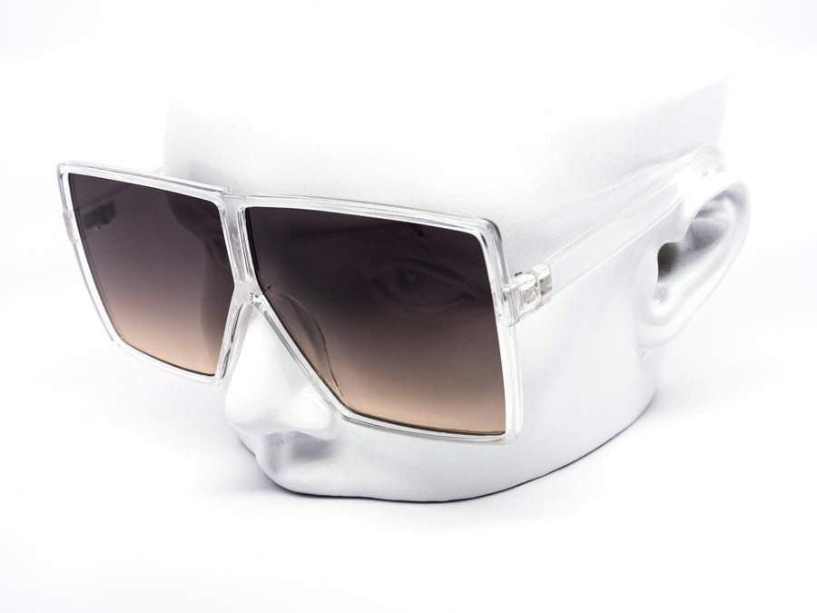 12 Pack: Oversized Minimal Square Duotone Aviator Wholesale Sunglasses