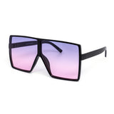 12 Pack: Oversized Minimal Square Duotone Aviator Wholesale Sunglasses