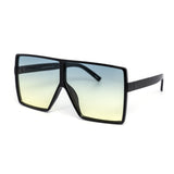 12 Pack: Oversized Minimal Square Duotone Aviator Wholesale Sunglasses