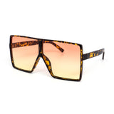 12 Pack: Oversized Minimal Square Duotone Aviator Wholesale Sunglasses