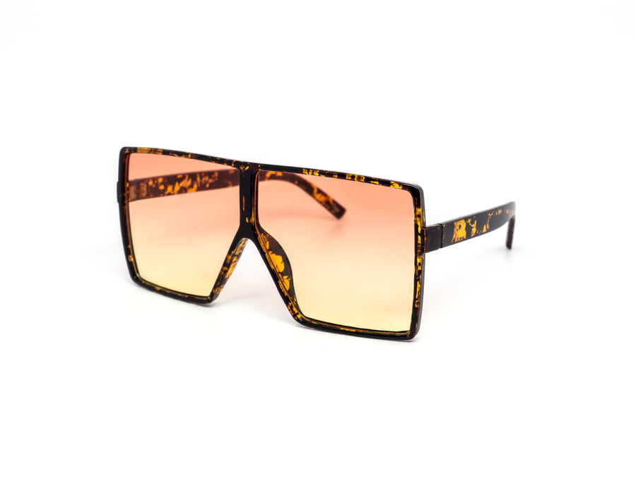 12 Pack: Oversized Minimal Square Duotone Aviator Wholesale Sunglasses