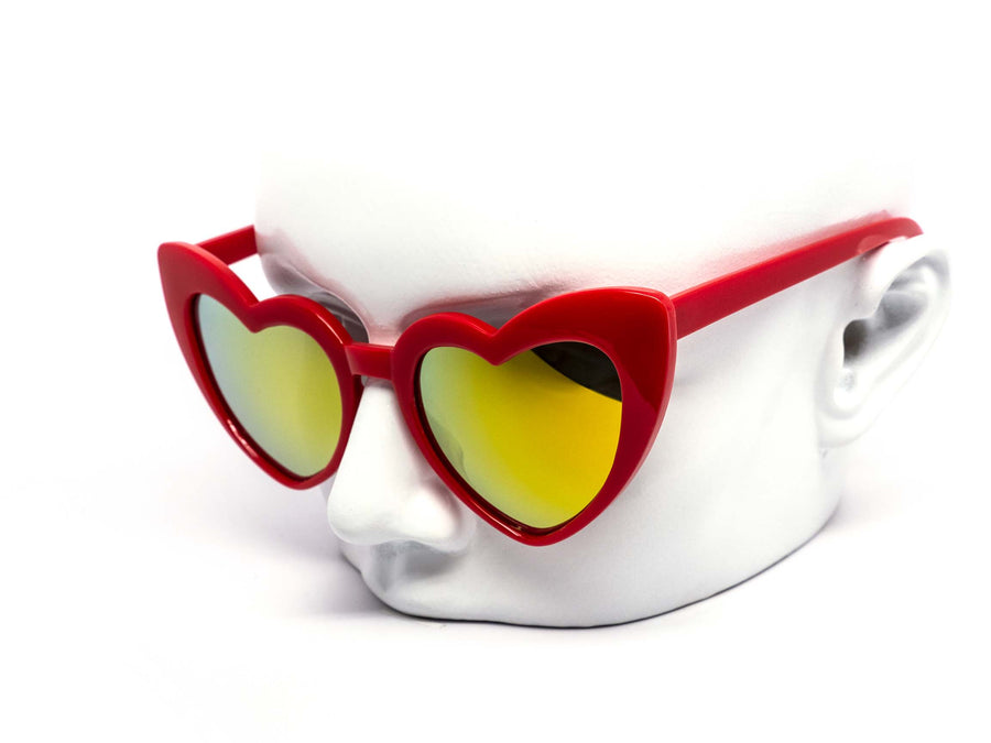 12 Pack: My Sassy Heart Color Mirror Wholesale Sunglasses