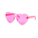 12 Pack: Heart Polycarbonate Full Color Wholesale Sunglasses