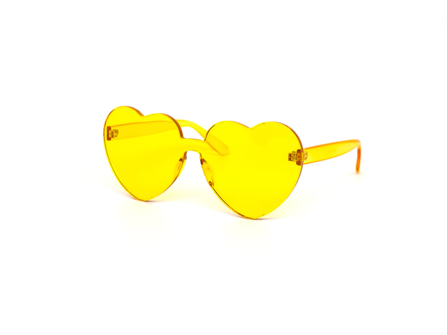 12 Pack: Heart Polycarbonate Full Color Wholesale Sunglasses