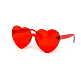 12 Pack: Heart Polycarbonate Full Color Wholesale Sunglasses