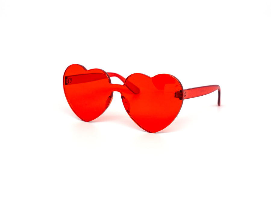 12 Pack: Heart Polycarbonate Full Color Wholesale Sunglasses