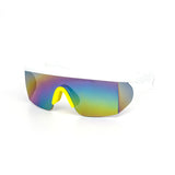 12 Pack: Lightning Sport Burnt Mirror Shield Wholesale Sunglasses