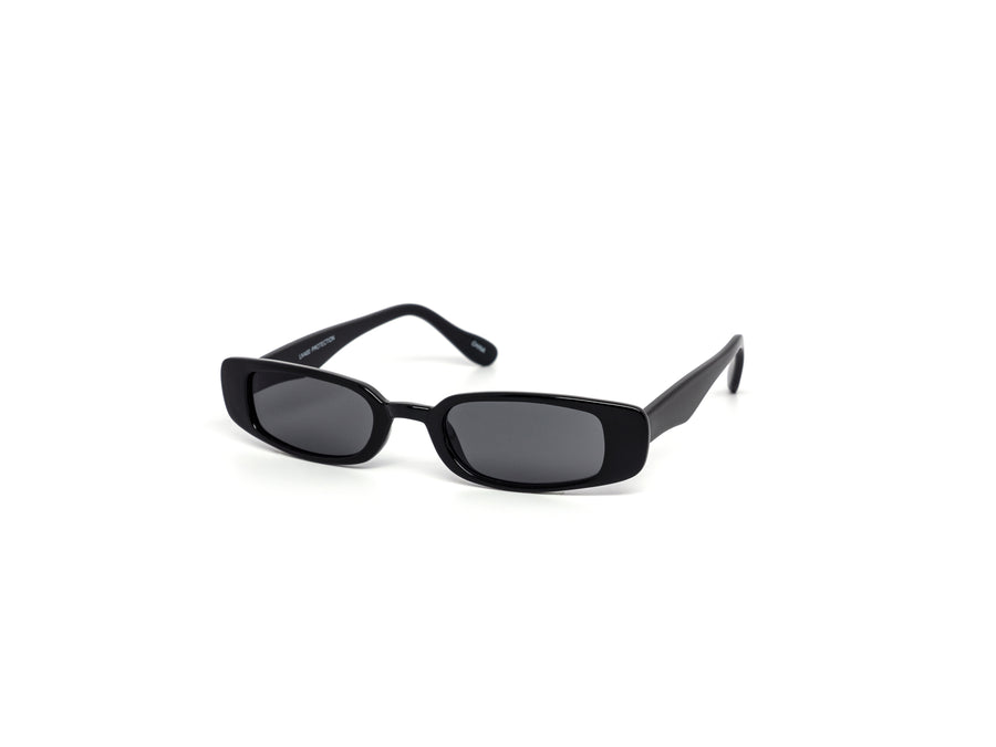 12 Pack: Trendy Slim Rectangle Crystal Acetate Wholesale Sunglasses