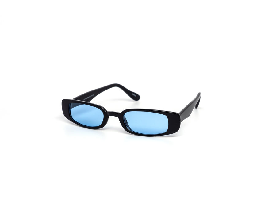 12 Pack: Trendy Slim Rectangle Color Wholesale Sunglasses
