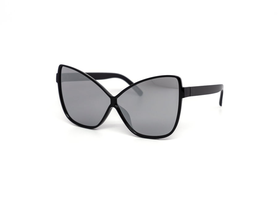 12 Pack: Minimal Oversized Butterfly Mirror Wholesale Sunglasses