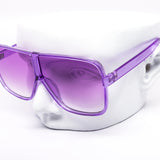 12 Pack: Oversized Crystal Pastel Square Aviator Wholesale Sunglasses