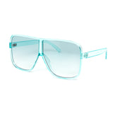 12 Pack: Oversized Crystal Pastel Square Aviator Wholesale Sunglasses
