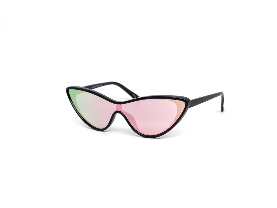 12 Pack: Chic Edgeless Flat Cateye Mirror Wholesale Sunglasses
