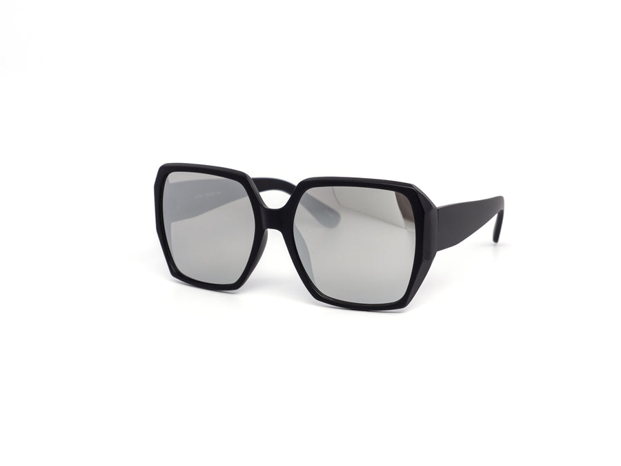 12 Pack: Oversized Sleek Chunky Hexa Mirror Wholesale Sunglasses