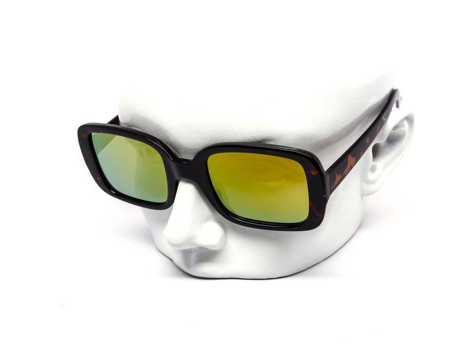 12 Pack: Plain Jane Square Color Mirror Wholesale Sunglasses