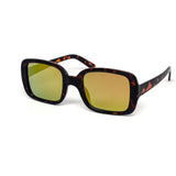 12 Pack: Plain Jane Square Color Mirror Wholesale Sunglasses