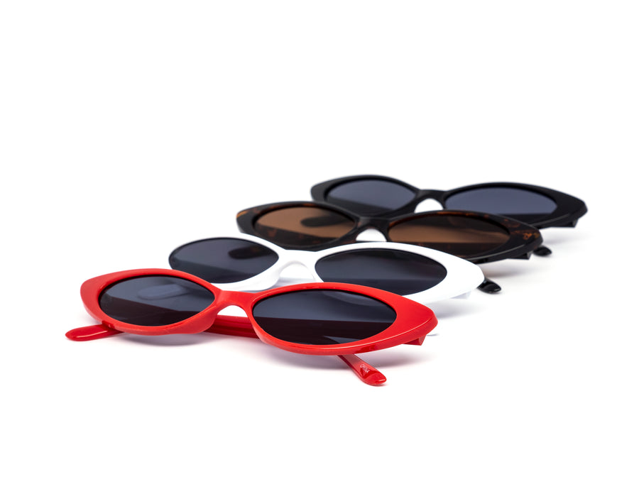 12 Pack: Super Slim Cateye Wholesale Sunglasses