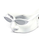 12 Pack: Super Slim Oval Cateye Mirror Wholesale Sunglasses