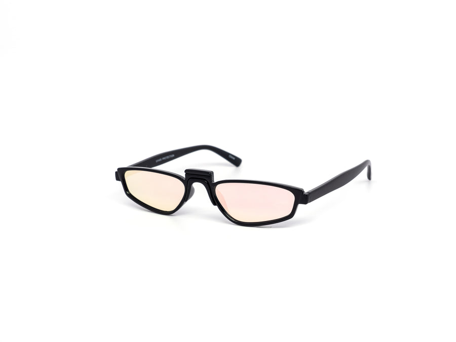 12 Pack: Unique Slim Pop Nose Bridge Mirror Wholesale Sunglasses