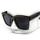 12 Pack: Oversized Ball Studded Square Gradient Wholesale Sunglasses
