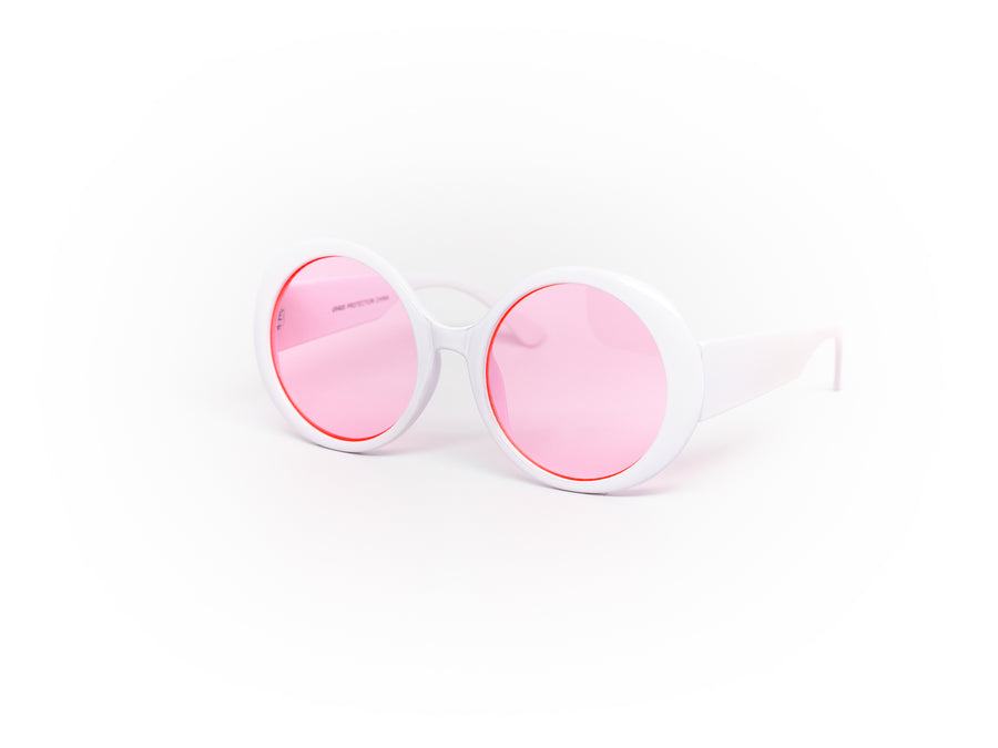 12 Pack: Lux Bux Oversized Circle Color Wholesale Sunglasses