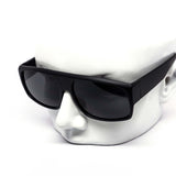 12 Pack: Black-on-black No Label Locs Style Wholesale Sunglasses